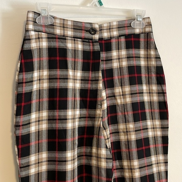 Nasty Gal Plaid Trousers - Red, Black, White - Picture 6 of 16